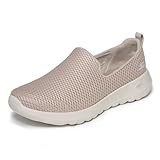 Skechers Women's Go Walk Joy-Evaluate Trainers, Taupe Textile/Trim, 5 UK