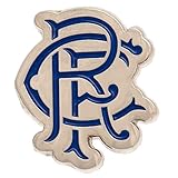 Official Rangers FC blue coloured scroll crest pin badge
