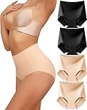 Levao Shapewear for Women Tummy Control Knickers Body Shaper Pants High Waisted Seamless Underwear Elastic Comfortable Slimming Invisible Panties 4 Pack S-XXL
