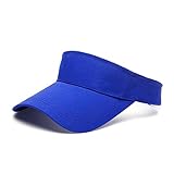 Hileyu Sun Visor Hat Adjustable Baseball Cap Long Peak Thicker Sweatband Sun Visors for Women Men Golf Fishing Tennis Running Cycling Outdoor Sports (Blue)