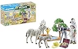 Playmobil 71295 Wiltopia Photographer with Zebras, exploring the animal kingdom, educational toy made of sustainable material, fun imaginative role-play, playsets suitable for children ages 4+