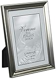 Lawrence Frames 609057 Brushed Pewter 5 by 7 Metal Picture Frame
