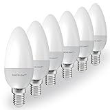 SINCELIGHT E14 2W LED Candle Shape Light Bulb B35 Ø35mm, Milky Diffuser, Warm White 2700K, 150 Lumens, SES Small Edison Screw, Pack of 6