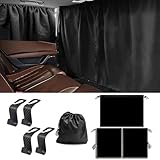 Car Privacy Curtains - 2 Pcs Window Covers for Sleeping, Camping & Van Use - Blackout Blinds & Sunshades