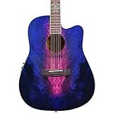 Lindo Swallow V2 Steel Strings Electro Acoustic Guitar | Dreamcatcher 12th Fret Inlay | Purple Pink Burst