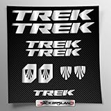 Sticker Kit Compatible with Trek MTB Mountain Bike Frame and Helmet | Decals Sticker Decal Bike Logos | Stickersland® (Shiny Silver Metallic)