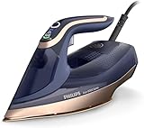 Philips Azur 8000 Steam Iron, 3000W Power, Turbo Boost Steam 260g, 85g/min Continuous Steam, Intelligent Steam Sensor, 350ml Tank, Auto Shut-Off, Vertical Steam Shots, Dark Blue (DST8050/26)