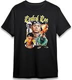 Central CEE T-Shirt Hip Hop Trending Vintage Style Music 90S Gift Tee, Sweetshirt Cotton for Men and Women Black S