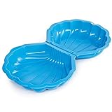 URBN-TOYS Shell Clam Shaped Plastic Sandpit Outdoor Garden Fun Paddling Ball Pool Sand Pit (Blue)