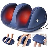 ZQQO Electric Heated Foot Massager Machine - Calf Foot and Leg Massager for Plantar Fasciitis as Gifts for Men & Women, Rolling Foot Massagers for Pain and Circulation with 12-Point 3D Massage Head