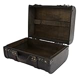 LIYJTK Vintage Wood Suitcases, Retro Box Wooden Large Capacity Storage Trunk Studio Decoration Window Display Photography Props Suitcase Old-Fashioned Antique Box