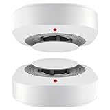 COPWTOV Photoelectric Smoke Detector – Smoke Alarms for Home with LED Light & Test/Silence Button, Conforms EN14604 (2-Pack)