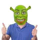 WORUIB Shrek Mask, Adult Shrek Costume Accessory, Funny Shrek Ears Mask for Cosplay and Halloween Parties, 30 cm x 30 cm