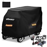 Mobility Scooter Covers for Outside Storage,Heavy Duty 420D Oxford Fabric Electric Scooter Rain Cover Waterproof Outdoor, Waterproof and Reflective Strips,3 Buckles and Large Bag,(XL 57" x 27" x 39")