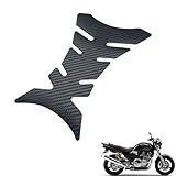 generic motorcycle tank protector Compatible with Yamaha XJR 1300 1998-Present,Accessory modification, 1PCS Fuel tank decoration Carbon Fiber(black)