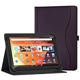 XunyLyee Universal 10.1 inch Tablet Case, 10 11 inch Tablet Case, Multi-Angle Viewing Stand Cover with Pocket for 9.6-11 Inch Android Tablet, Purple