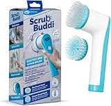 JML Electric Cleaning Brush - Cordless Power Scrubber with 2 Attachments, Electric Scrubber, Rechargeable, 300rpm Scrubbing Brush for Quick and Easy Cleaning of Bathrooms and Surfaces - Scrub Buddi
