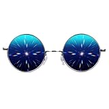 GloFX Limited Edition Specialty Diffraction Glasses – Rave Eyes Party Club 3D Trippy (Blue)
