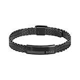 BOSS Jewelry Men's ALEN Collection Mesh Bracelet in Black Stainless Steel - 1580612