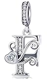 Silver Letter Charm Fit for Pandora Charms Bracelet Alphabet Initial Dangle Charms Jewelry Gifts for Women F