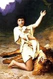 ZHAOSHAN Vintage Pictures Printed Graffiti Print the Shepherd David by Elizabeth Jane Gardner Bouguereau Portrait Canvas Image for Home Decor 60x90cm