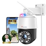 Ctronics 4K 16X Optical Zoom CCTV Security Camera Outdoor with Auto Tracking/Cruise/Zoom, 5Ghz/2.4Ghz WiFi 360°View Metal Cameras,197FT Night Vision,Human/Vehicle/Pet Detection,Cloud/TF,IP66