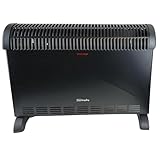 Easy Shopping® 2000W Portable Electric Convector Heater Three adjustable heat settings fast heating Thermostat, heaters for Office Home Indoor Energy Efficient & Silent Heater In Black Colour