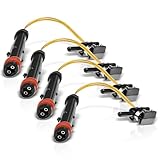 Aputoxz Brake Pad Wear Sensor for Mercedes-Benz C230 C240 C320 CL500 CLK320 CLS500 E320 E350 ML350 S350 S430 S600 SL500 SLK280 - Front and Rear Wheels