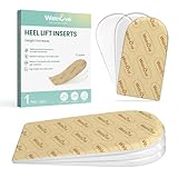 Heel Lift Inserts for Women Shoes - Welnove Adjustable Orthopedic Shoe Lifts for Uneven Legs - Gel Heel Inserts for Leg Length Discrepancy Heel Pain Heel Spur - Heel Wedge Pads (Size S, 3 Layers)