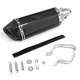 38mm 51mm Universal Motorcycle Muffler Exhaust Slip on Exhaust Pipe with Silencers 1.5" 2" Removable DB Killer For Dirt Bike Street Bike Scooter ATV