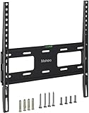 MAHARA Universal TV Wall Mount – Black slimline flat TV bracket for 32-65 inch TVs – Max weight 40kg - all fittings supplied in the box - suitable for solid or wood stud walls