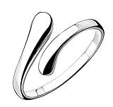 Women's 925 Sterling Silver Simple Open Adjustable Rings