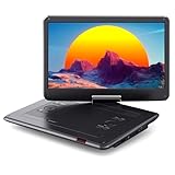 WOLFANG 17.5" Portable DVD Player with 15.6" Large HD Display, 6 Hours Rechargeable Battery, No Region Restrict, Dual Stereo Speakers, Support for USB/SD Card/Sync TV/Projector Screen