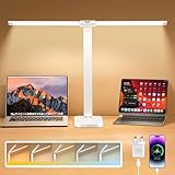 One Fire LED Desk Lamp – Daylight, USB Charging & Memory Function, Adjustable Office/Study/Reading Lamp for Students/Kids, Home Office Desk Lamp with Wireless Charger