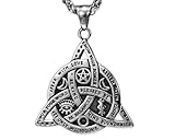 Baldur Jewelry - Wicca Witch Confidence Be Blessed Knot Necklace - Pentagram Crescent Moon Wicca Love Rune - Gothic Celtic Witches Elemental Pendant Spirit Jewelry Charm