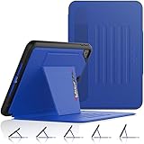 SEYMAC stock Case for iPad Mini 5/ Mini 4 7.9 inch, Shockproof Auto Sleep/Wake Smart Cover with Pencil Holder [Multi-angles Magnetic Stand]& Card Slot for iPad Mini 5th/4th Generation 2019/2015, Blue