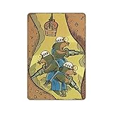 NOMELY Moles are Miners Vintage Soviet with Nursery Rhymes in Russian Fabulous Animals Artist V Kotanov USSR (1976) Novelty Retro Metal Tin Sign Home Decor Home Decor 8"x12"