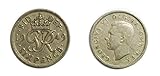 Coins for Collectors - Circulated British 1949 George VI Sixpence/Six Pence 6p Coin/Great Britain
