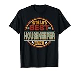 Retro Badge Worlds Best Housekeeper T-Shirt