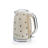 Cath Kidston Kettles Electric 1.7 Litre - Stainless Steel Electric Kettles Fast Boil Quiet - 3KW Rapid Boil Electric Kettle Cordless - Overheating & Boil Dry Protection Jug Kettle - Bees