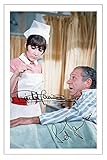 SID JAMES & ANITA HARRIS Signed 6X4 Inch Photo Print Pre Printed Signature CARRY ON DOCTOR Autograph Gift