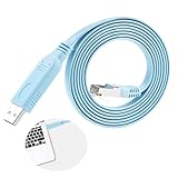 Cisco Console Cable USB to RJ45 Cable USB RS232 Console Cable with PL2303RA Chip for Cisco Huawei Routers Switches,Cisco Console Cable FTDI for Windows 8, 7, Vista, MAC, Linux RS232 6Ft/1.8m