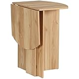 HOMCOM Foldable Dining Table, Modern Drop Leaf Table for Kitchen, Dining Room and Living Room, Oak