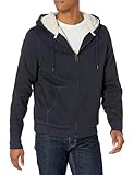 Amazon Essentials Men's Sherpa-Lined Full-Zip Fleece Hoodie, Navy, L
