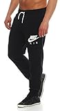 Nike AW77 FLC CUFF PT-air HTG – Men's trousers, Men, W77 Flc Cuff Pt-Air Htg, Black White, medium