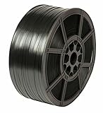 Trojan 1500M Long Heavy Duty Strapping Roll 12mm Wide Black Pastic Hand Pallet Banding 310kg Brake Strain x1 Roll