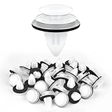 URAQT Auto Body Fastener, 50pcs Universal Car Rivet Clip Kit, White Auto Bumper Fasteners Rivet Interior Trim Panel Retainers, Compatible with Car Boots, Interior Doors or Trim Panels