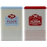 Set of Plain & Self Raising Flour Tins