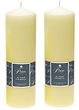 2 x Prices Ivory Altar Candle 250mm X 80mm 125 Hours Burn Time