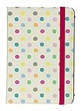 Trendz Patterned Protective Universal Folio Case Cover with Built-In Stand and Closing Strap for 7 Inch Tablets such as iPad Mini, Google Nexus 7, Samsung Galaxy Tab 3 7.0, Kindle Fire HD 7 inch, LG G Pad, Linx, Acer Iconia, and Tesco Hudl - Vintage Polka Dot,TZU7VPN